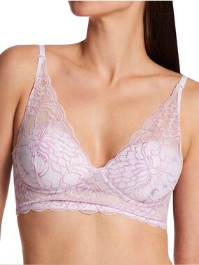 MAIDENFORM Lightly Lined Convertible Lace Wireless Bralette Bra 34 C